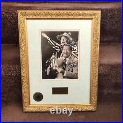 Milton Berle Autograph Framed Photo Comedy Comedian Walt Disney World Co. 13x17