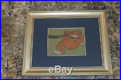 Mint condition matted and framed original hand painted 1970's The Aristocats