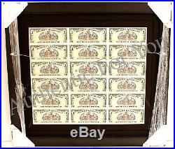 NEW Disneyland Parks Disney Dollars Framed Uncut Sheet $1 Mickey 2003 Castle HTF