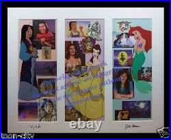 NEW FRAME Disney Leading Ladies Sericel Cel Mulan Belle Beast Little Mermaid