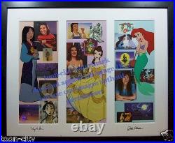 NEW FRAME Disney Leading Ladies Sericel Cel Mulan Belle Beast Little Mermaid