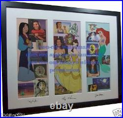 NEW FRAME Disney Leading Ladies Sericel Cel Mulan Belle Beast Little Mermaid