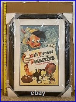 NEW Framed Pinocchio Movie Poster Walt Disney Gallery Large 23 x 32 FREE SHIP