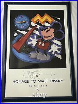 Neil Loeb Homage to Walt Disney SIGNED Poster Print Framed Mickey Mouse 38