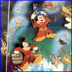 New Walt Disney Mickey Mouse Fantasia Wizards Disciple Framed Pin Badge 51 42