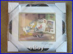 New! , Walt Disney's Donald Duck's Memory Book Sericel, Framed, Le /2500