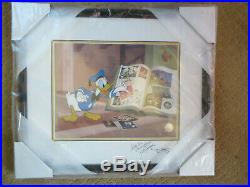 New! , Walt Disney's Donald Duck's Memory Book Sericel, Le/2500, Framed, Signed