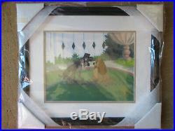 New! , Walt Disney's Lady And The Tramp Sericel, Framed, Le /9500