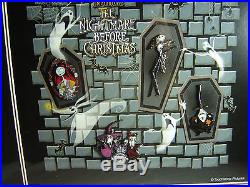 Nightmare Before Christmas Brick Background Artist Proof 4 Pin Disney Framed Set