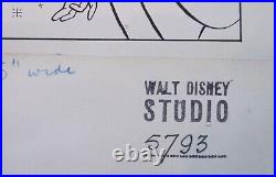 ORIGINAL Walt Disney's Cinderella Art From 1950 With Official Stamp. Framed