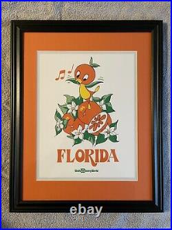 Orange Bird Walt Disney World 50th Anniversary Framed 11x14 Poster