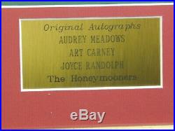Original CAST Signed Autograph Honeymooners Photo Pro Framed Walt Disney COA