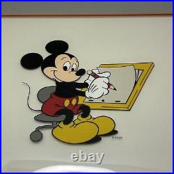 Original Disney Vintage Framed Art Cel Mickey Mouse MGM Studios Opening May 1989