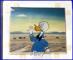 Original Framed Walt Disney Animation Art Production Cel featuring Donald Duck