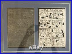 Original Printing Plate Walt Disney Daisy And Donald Duck #2 Framed Display