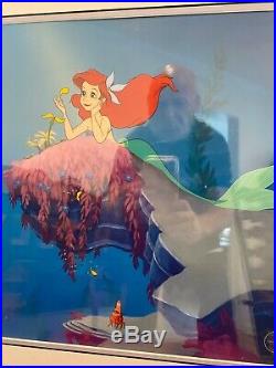 Original WALT DISNEY Little Mermaid He Loves Me Framed Cel (Sericel) withPapers
