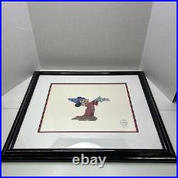 Original WALT DISNEY Sorcerer Mickey Fantasia 5000 Serigraph Sericel, Framed