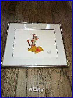 Original WALT DISNEY Winnie the Pooh Tigger Certified Serigraph Cel Cell Framed