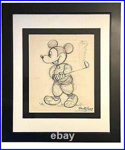 Original Walt Disney Pencil Sketch Framed 11 X 13