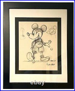 Original Walt Disney Pencil Sketch Framed 11 X 13
