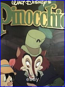 Original Walt Disney Promotional 3 D Framed Painting of Pinocchio 53'L X 38W
