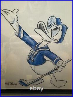 Original Walt Disney Theme Park Donald Duck Sketch 2016 Monica Willis framed NIB