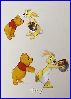 Original Winnie The Pooh Hand Painted Illustration Walt Disney CUSTOM FRAMED