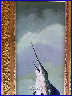 Original oil painting By Don Aceto Artist Signed Marlin, framed Walt Disney