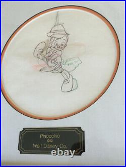 PINOCCHIO Original Drawing Walt Disney Co. 1940 Framed withCOA