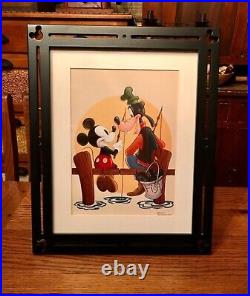 Peter Emmerich Walt Disney Art Mickey Mouse & Goofy Matted Framed Picture
