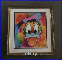 Peter Max Donald Duck Giclee Walt Disney in Gold Frame