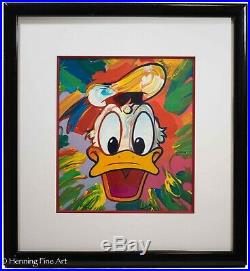 Peter Max Signed Walt Disney Donald Duck Limited Edition Fine Art Serigraph NICE