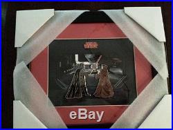 Pin 100385 DS Darth Vader vs Obi-Wan Kenobi Limited Edition 200 Framed pin set