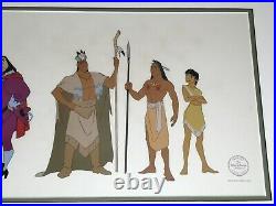 Pocahontas Limited Edition Sericel Cel Disney Character Model Sheet Animation LG