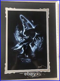 RARE! Deluxe FRAMED 12X14? SORCERER MICKEY? SIGNED With BLESSINGS BY NOAH