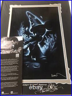 RARE! Deluxe FRAMED 12X14? SORCERER MICKEY? SIGNED With BLESSINGS BY NOAH