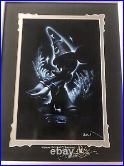 RARE! Deluxe FRAMED 12X14? SORCERER MICKEY? SIGNED With BLESSINGS BY NOAH