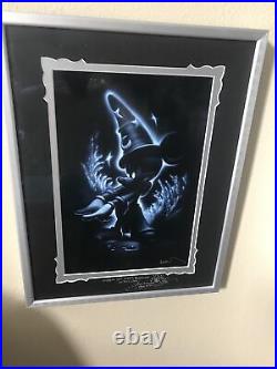 RARE! Deluxe FRAMED 12X14? SORCERER MICKEY? SIGNED With BLESSINGS BY NOAH