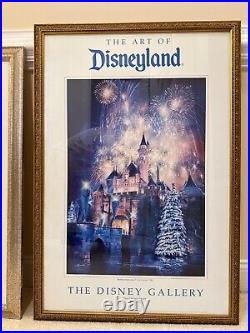 RARE! Disneyland Castle Holiday Fireworks Framed Art from the Disney Gallery