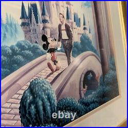 RARE The Art of Disney Walt's Vision with Mickey Mouse FRAMED Print 41x24 RARE