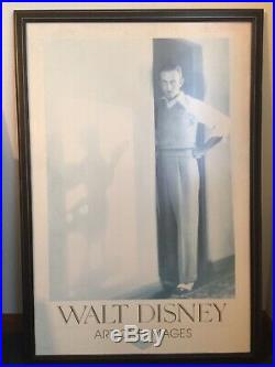 RARE WALT DISNEY WITH HIS MICKEY MOUSE SHADOW ART ONE IMAGES FRAMED 26 x 48