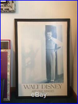 RARE WALT DISNEY WITH HIS MICKEY MOUSE SHADOW ART ONE IMAGES FRAMED 26 x 48