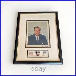 RARE Walt Disney LE100 Framed Fan Card And Pin Set