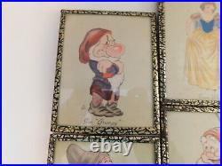 Rare 1938 Walt Disney Ent. Framed Prints of Snow White And 6 Dwarfs missing 1