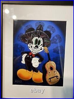 Rare Ardras Día De Los Muertos Walt Disney Mickey Mouse Framed Photo Art