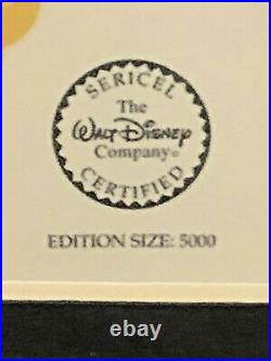 Rare Disney Parks Beauty And The Beast Sericel Le 5000 And Walt Stamp Framed