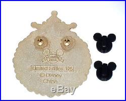 Rare LE 125 Disney PinCinderella Pearl Medallion Frame Gold Crown Pearlized HTF