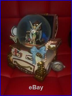 Rare Peter Pan Tinkerbell Tinker Bell Snow Globe Music Box Photo Frame Disney