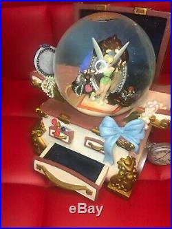 Rare Peter Pan Tinkerbell Tinker Bell Snow Globe Music Box Photo Frame Disney