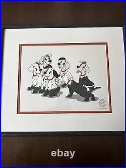 Rare Walt Disney 101 Dalmations Framed Limited Edition Vintage Sericel with COA